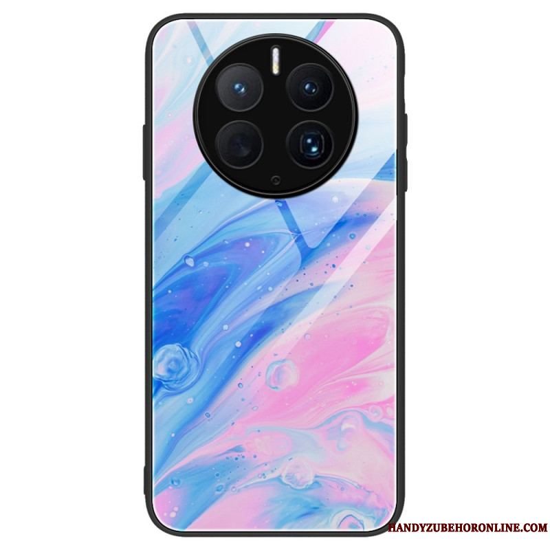 Cover Huawei Mate 50 Pro Stilfuldt Marmor Hærdet Glas