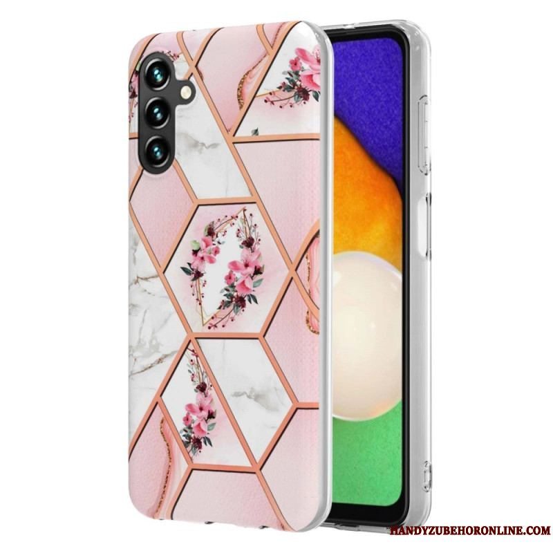 Cover Samsung Galaxy A54 5G Marmoreret Blomster