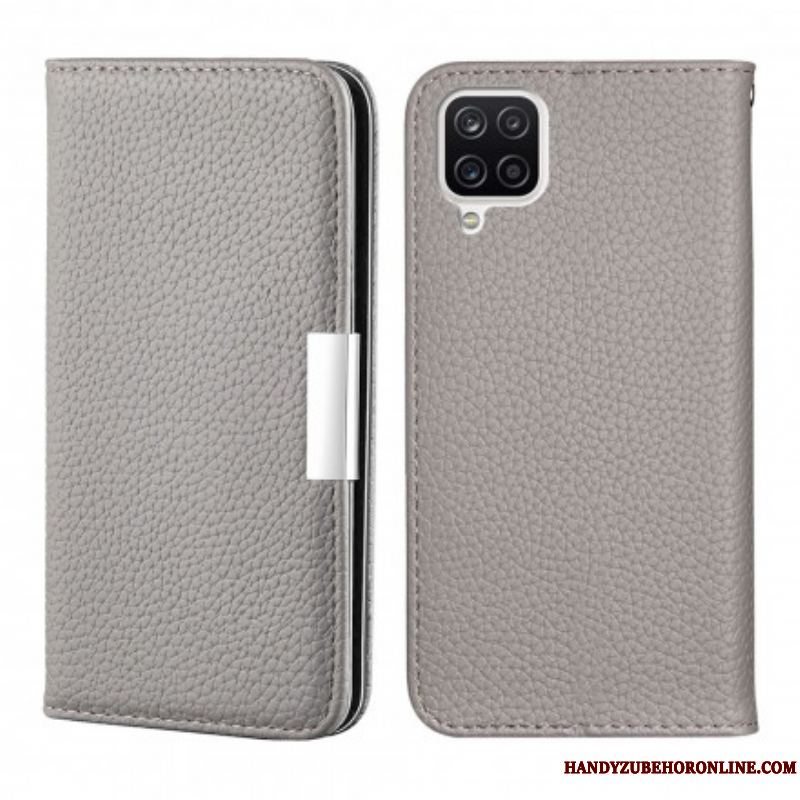 Cover Samsung Galaxy M12 / A12 Flip Cover Imiteret Læder Litchi Ultra Chic