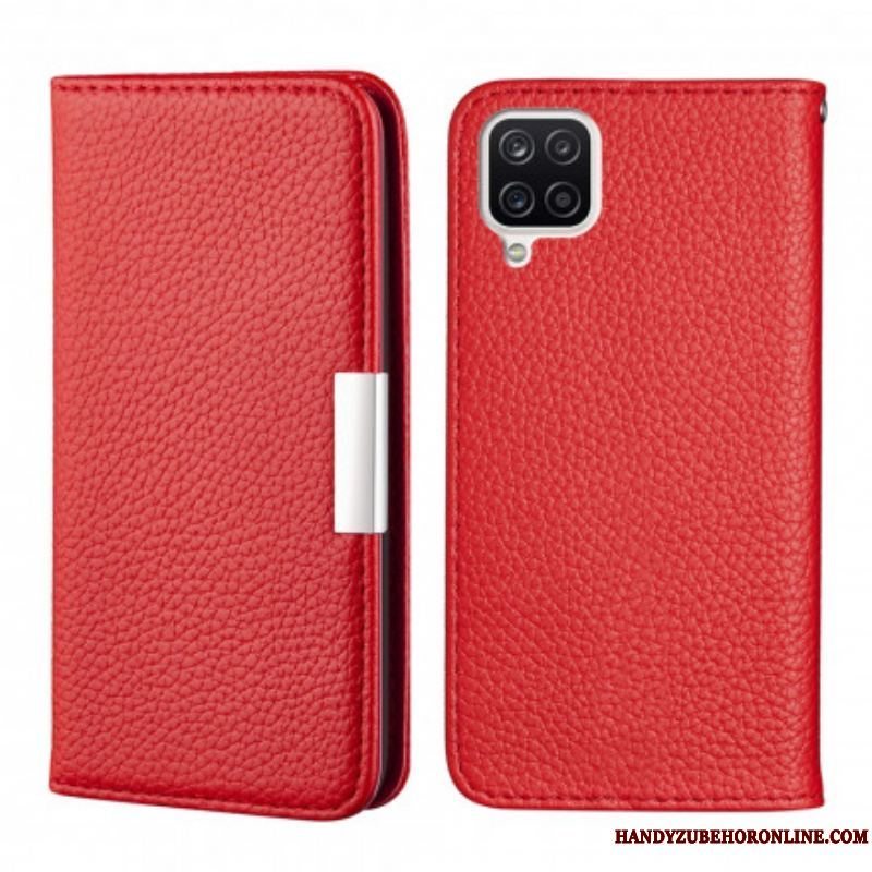 Cover Samsung Galaxy M12 / A12 Flip Cover Imiteret Læder Litchi Ultra Chic