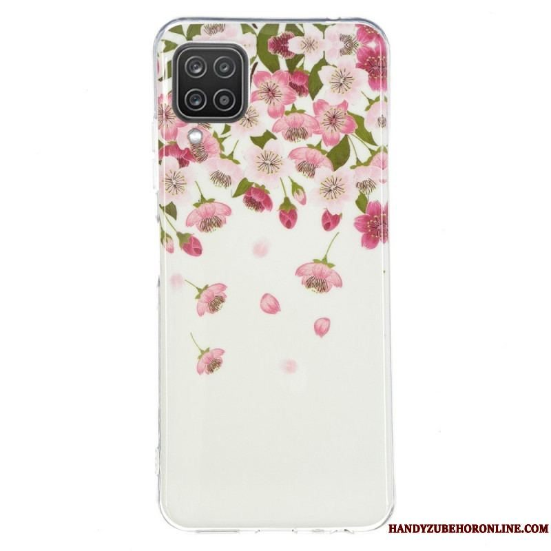 Cover Samsung Galaxy M12 / A12 Fluorescerende Blomster