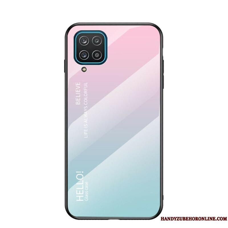 Cover Samsung Galaxy M12 / A12 Hærdet Glas Hej