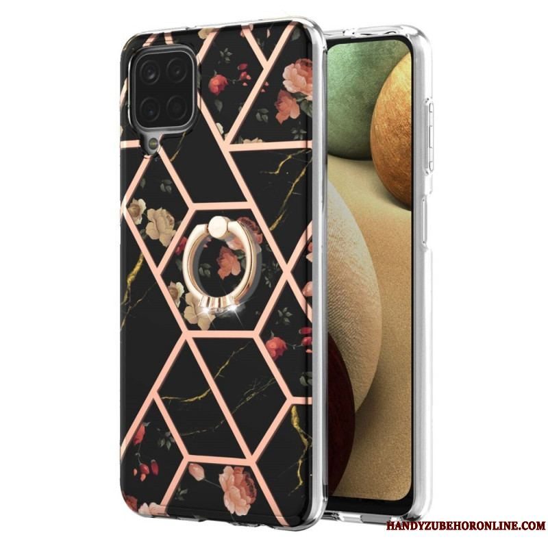 Cover Samsung Galaxy M12 / A12 Ring-bracket Blomster