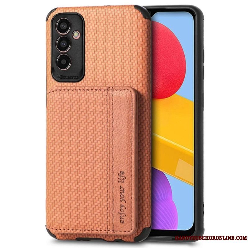 Cover Samsung Galaxy M13 Punge Etui Carbon Fiber Og Magnetisk Tegnebog