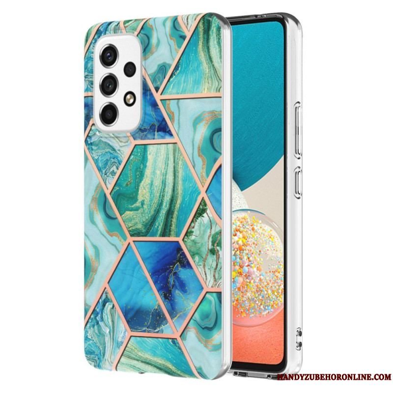 Cover Samsung Galaxy M53 5G Prangende Geometrisk Marmor