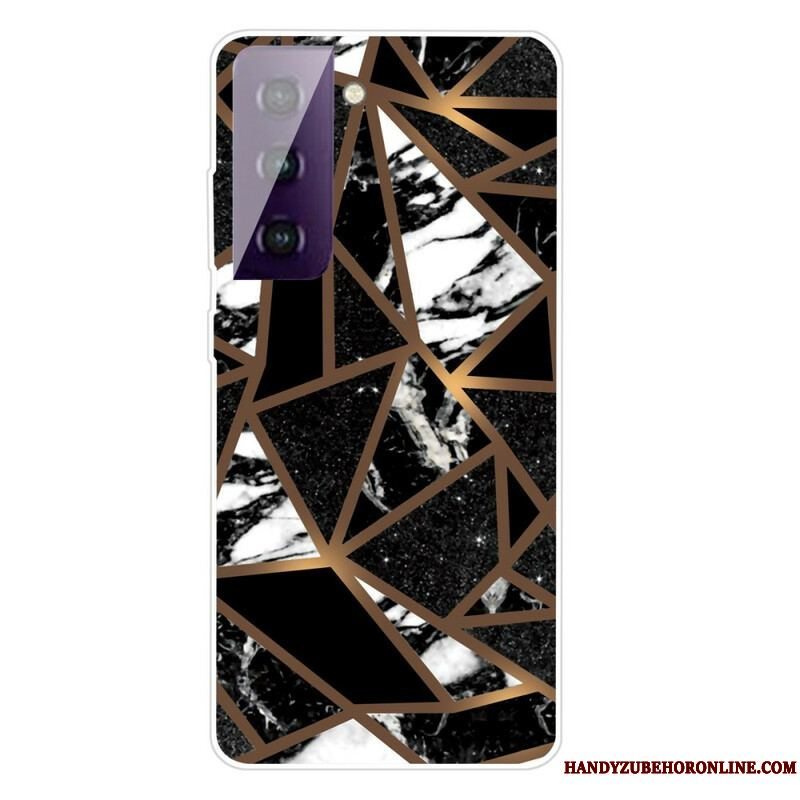 Cover Samsung Galaxy S21 5G Geometrisk Marmor