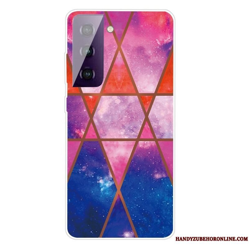 Cover Samsung Galaxy S21 FE Decline Geometrisk Marmor