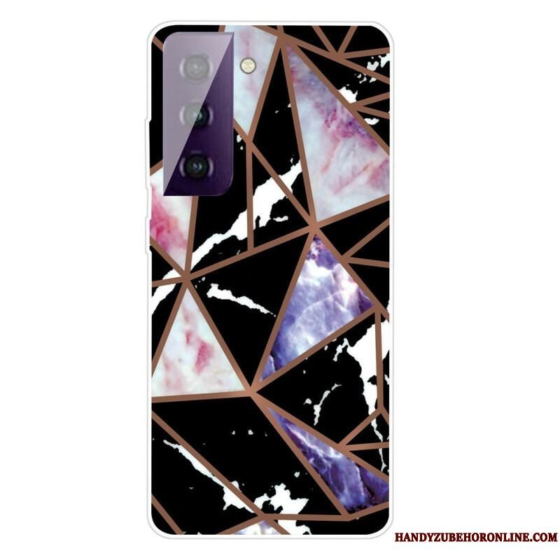 Cover Samsung Galaxy S21 FE Decline Geometrisk Marmor