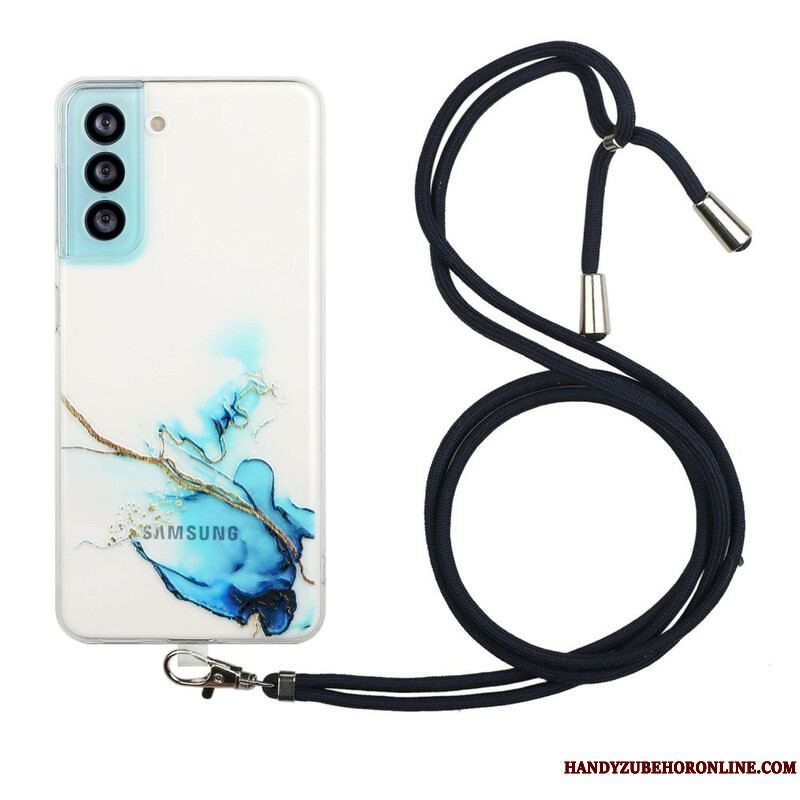 Cover Samsung Galaxy S21 FE Med Snor Med Marmorsnor