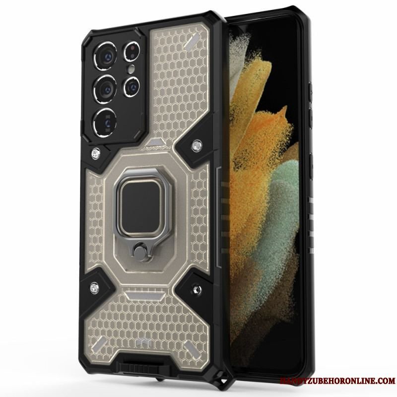 Cover Samsung Galaxy S21 Ultra 5G Honeycomb Med Ring