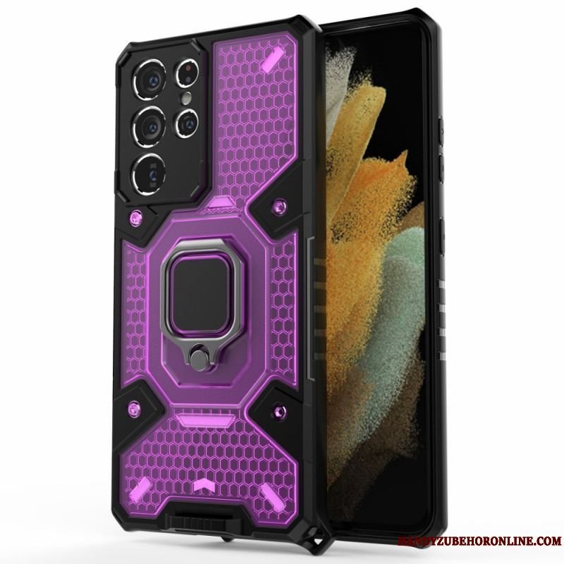 Cover Samsung Galaxy S21 Ultra 5G Honeycomb Med Ring