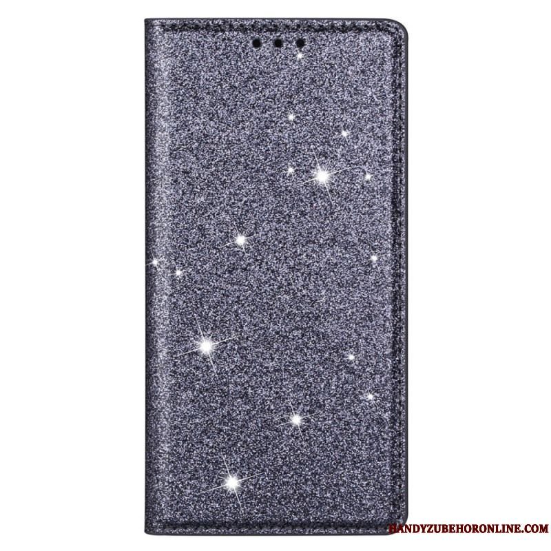 Cover Samsung Galaxy S22 Plus 5G Flip Cover Sequin Stil