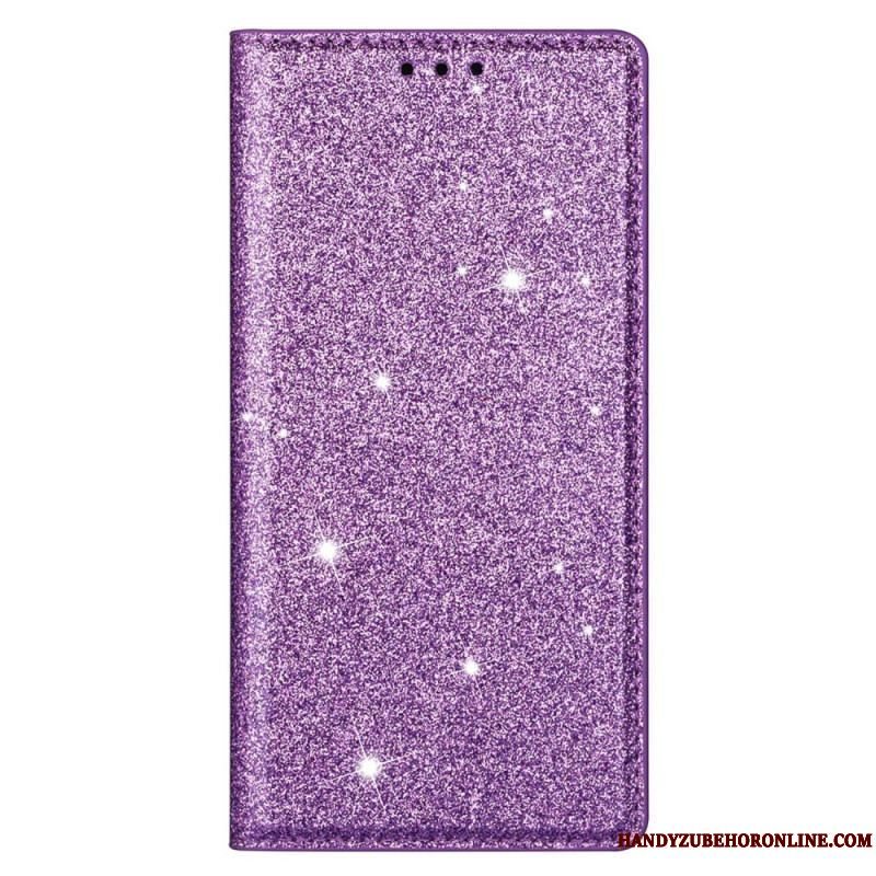 Cover Samsung Galaxy S22 Plus 5G Flip Cover Sequin Stil