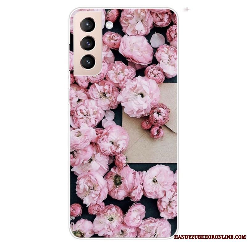 Cover Samsung Galaxy S22 Plus 5G Lyserøde Blomster