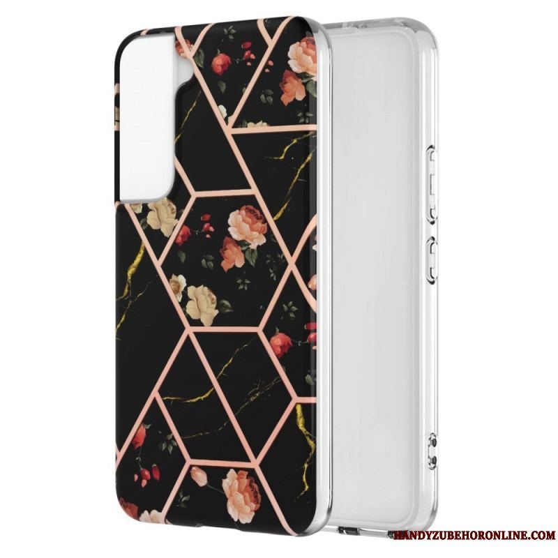 Cover Samsung Galaxy S22 Plus 5G Marmoreret Blomster