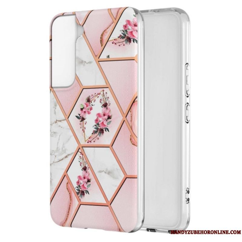 Cover Samsung Galaxy S22 Plus 5G Marmoreret Blomster