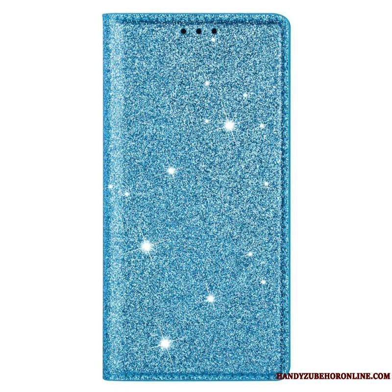 Cover Samsung Galaxy S23 5G Flip Cover Sequin Stil