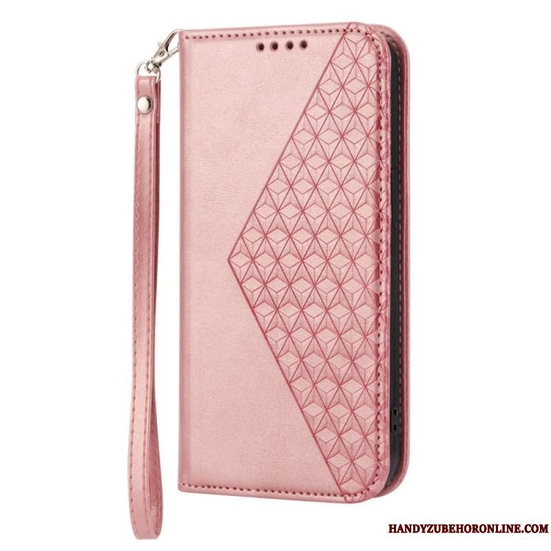 Cover Samsung Galaxy S23 5G Med Snor Flip Cover 3d Mønster Strappy