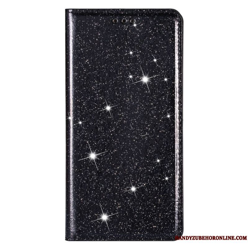 Cover Samsung Galaxy S23 Plus 5G Flip Cover Sequin Stil