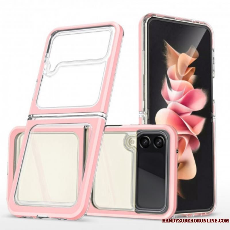 Cover Samsung Galaxy Z Flip 3 5G Flip Cover Hybrid Farvede Kanter