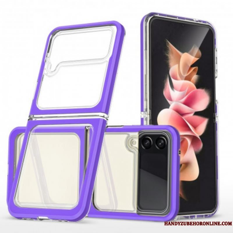 Cover Samsung Galaxy Z Flip 3 5G Flip Cover Hybrid Farvede Kanter