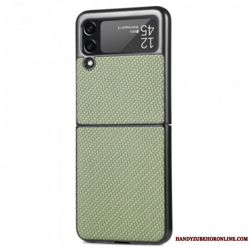 Cover Samsung Galaxy Z Flip 3 5G Flip Cover Tekstureret Kulfiber