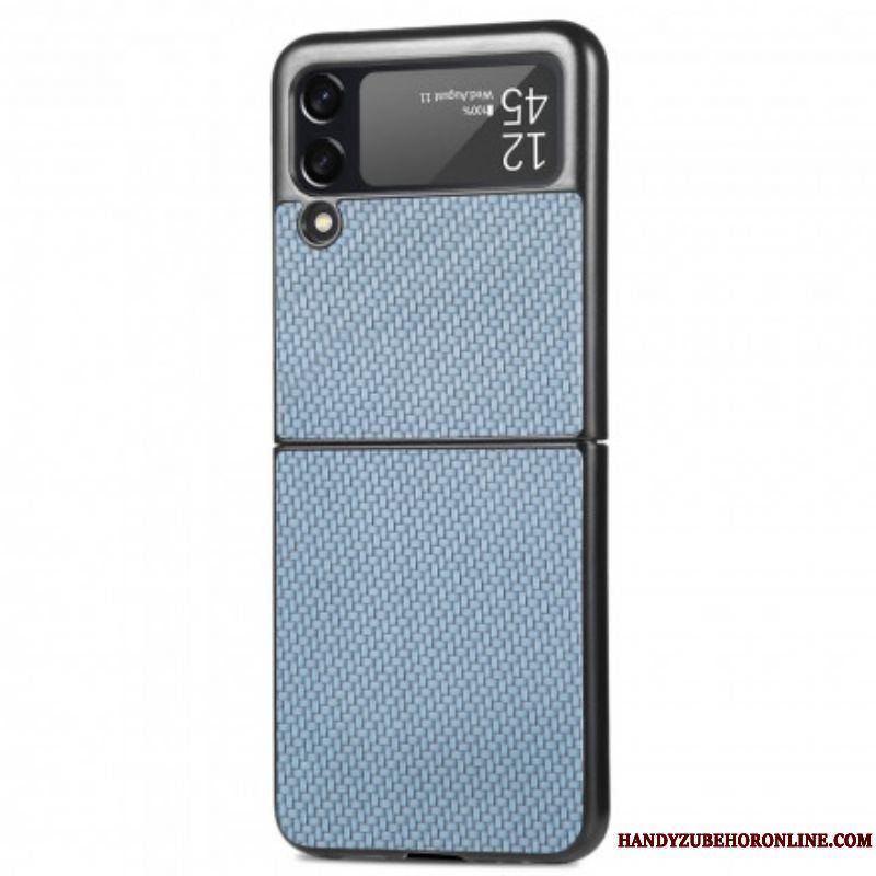 Cover Samsung Galaxy Z Flip 3 5G Flip Cover Tekstureret Kulfiber