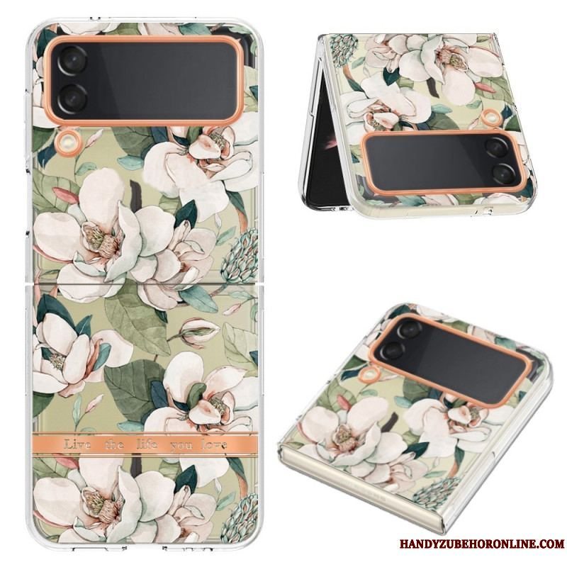 Cover Samsung Galaxy Z Flip 4 Flip Cover Blomstret