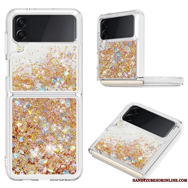 Cover Samsung Galaxy Z Flip 4 Flip Cover Farverige Pailletter