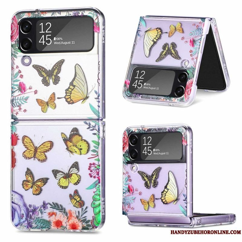 Cover Samsung Galaxy Z Flip 4 Flip Cover Flere Sommerfugle