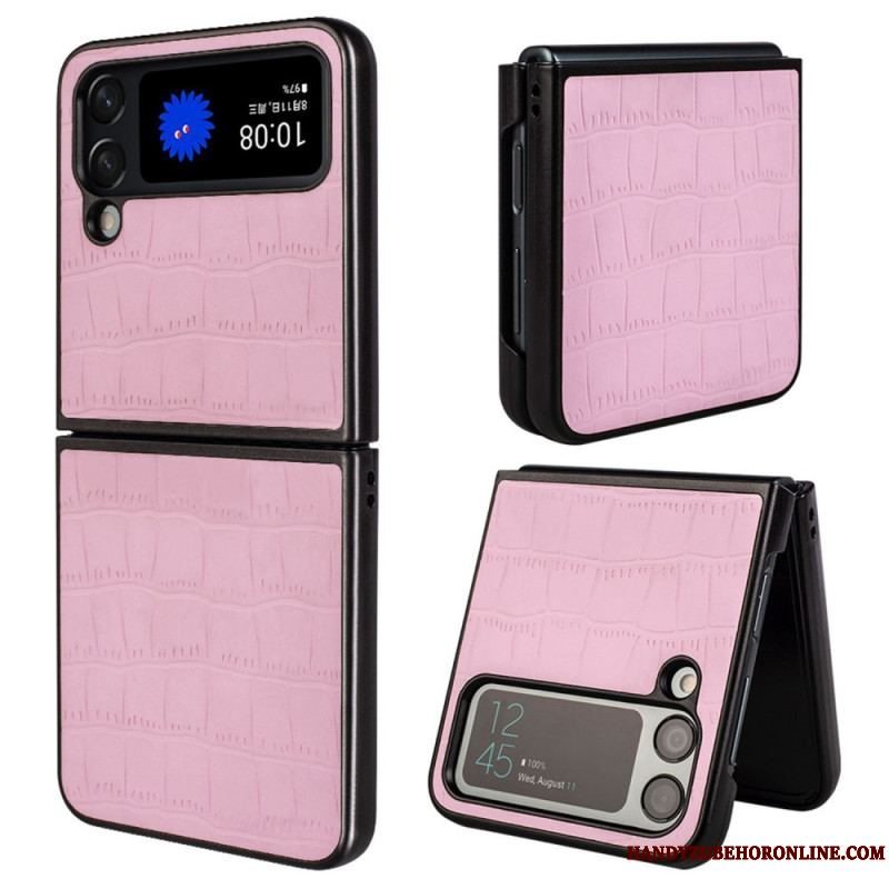 Cover Samsung Galaxy Z Flip 4 Flip Cover Krokodillehudstil