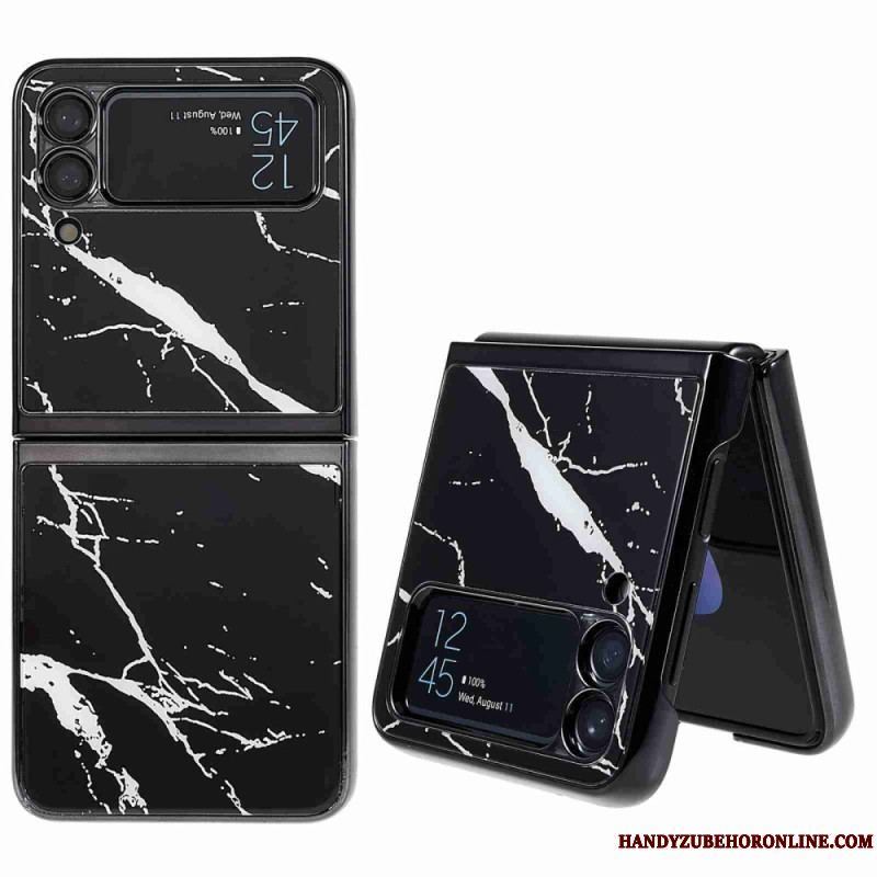 Cover Samsung Galaxy Z Flip 4 Flip Cover Marmor Stil