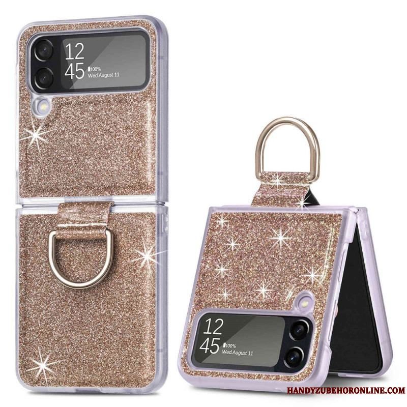 Cover Samsung Galaxy Z Flip 4 Flip Cover Pailletter Og Ring