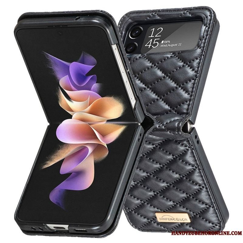 Cover Samsung Galaxy Z Flip 4 Flip Cover Quiltet Binfen Farve