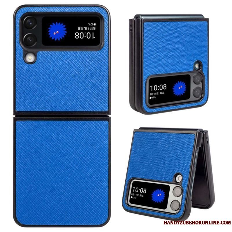 Cover Samsung Galaxy Z Flip 4 Flip Cover Tekstureret Kunstlæder