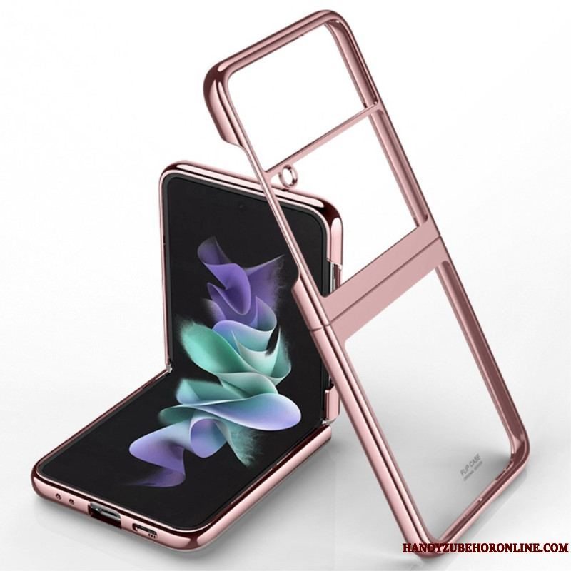 Cover Samsung Galaxy Z Flip 4 Flip Cover Transparent Kontur Metallisk