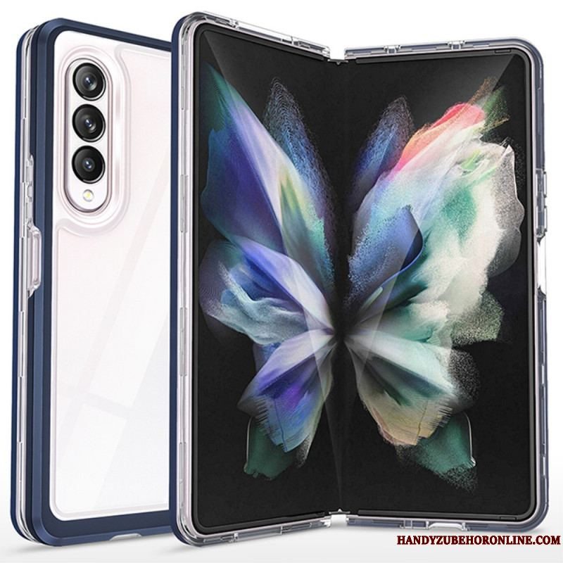 Cover Samsung Galaxy Z Fold 3 5G Gennemsigtige Hybridfarvede Kanter