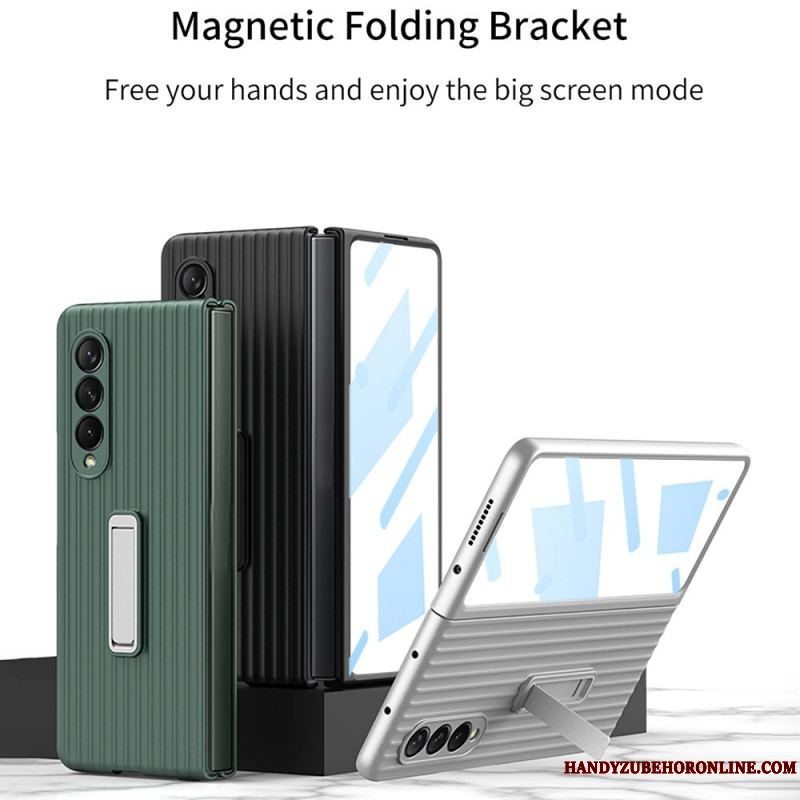 Cover Samsung Galaxy Z Fold 3 5G Tekstureret Bagside Og Skærmbeskytter Gkk