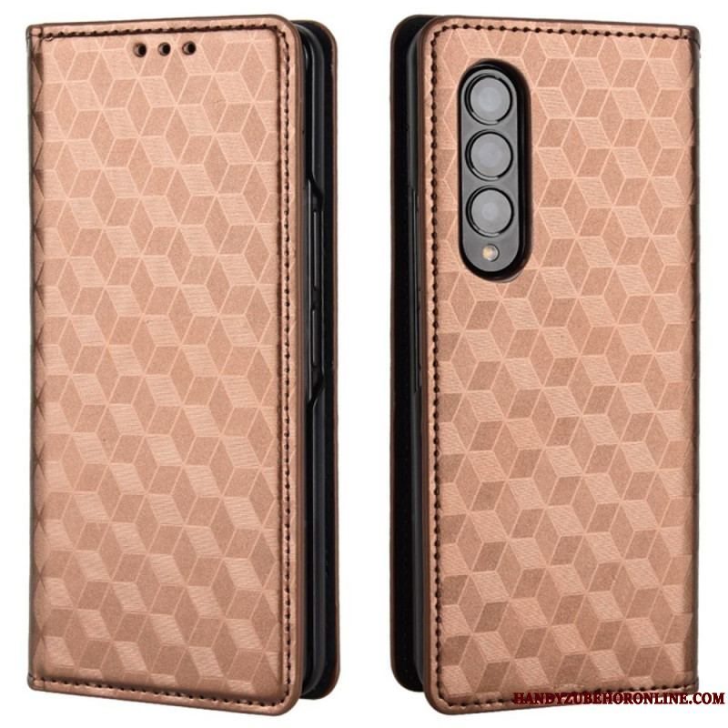 Cover Samsung Galaxy Z Fold 4 Flip Cover 3d Terning