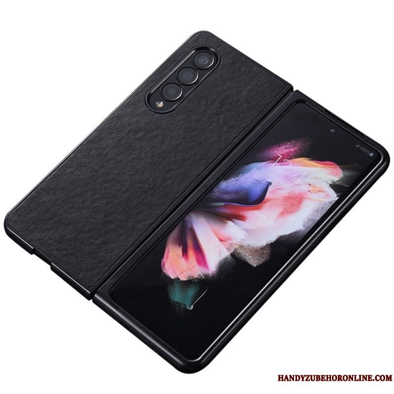 Cover Samsung Galaxy Z Fold 4 Imiteret Læder Nylon Tekstur