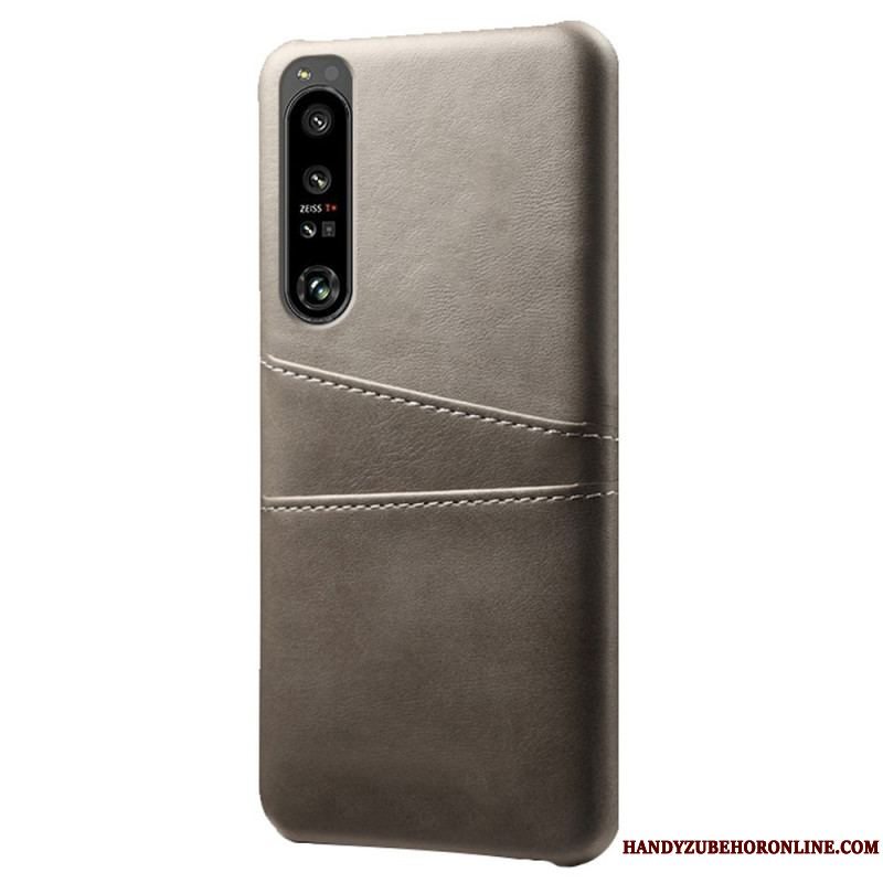 Cover Sony Xperia 1 IV Kortholder I Lædereffekt