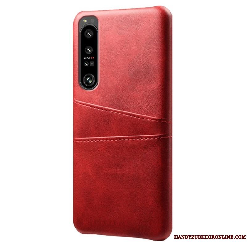 Cover Sony Xperia 1 IV Kortholder I Lædereffekt