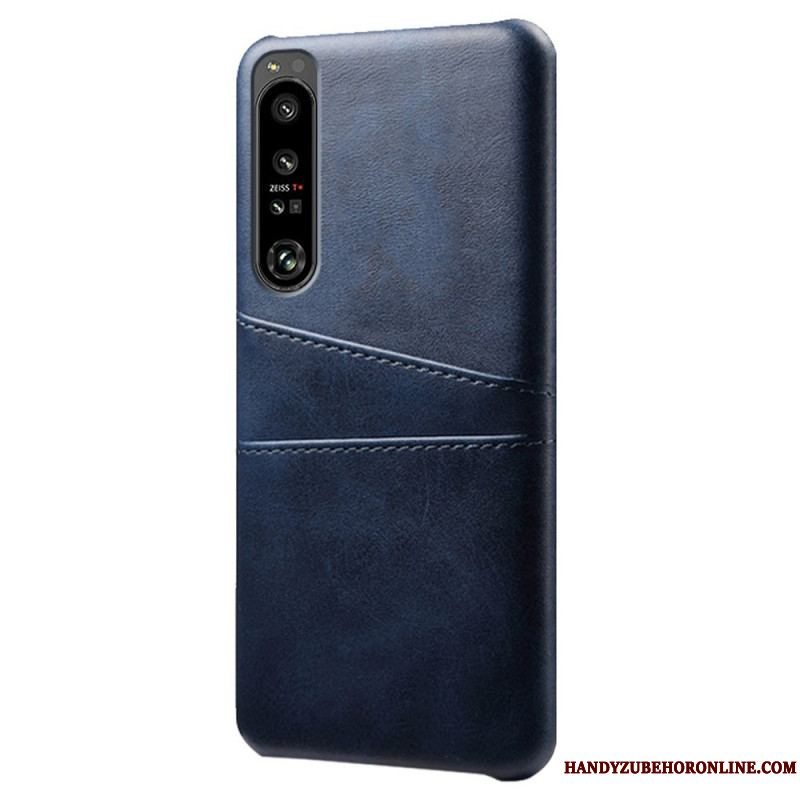 Cover Sony Xperia 1 IV Kortholder I Lædereffekt