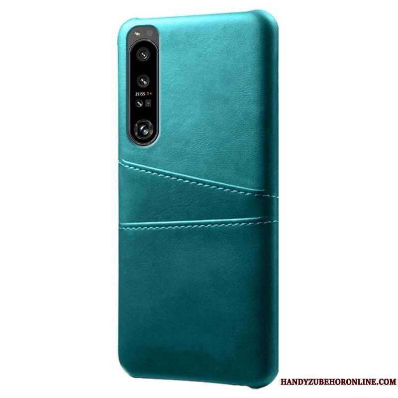 Cover Sony Xperia 1 IV Kortholder I Lædereffekt