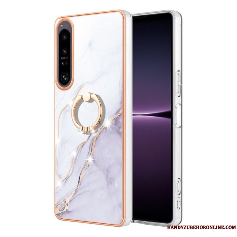 Cover Sony Xperia 1 IV Marmor Med Ringstøtte