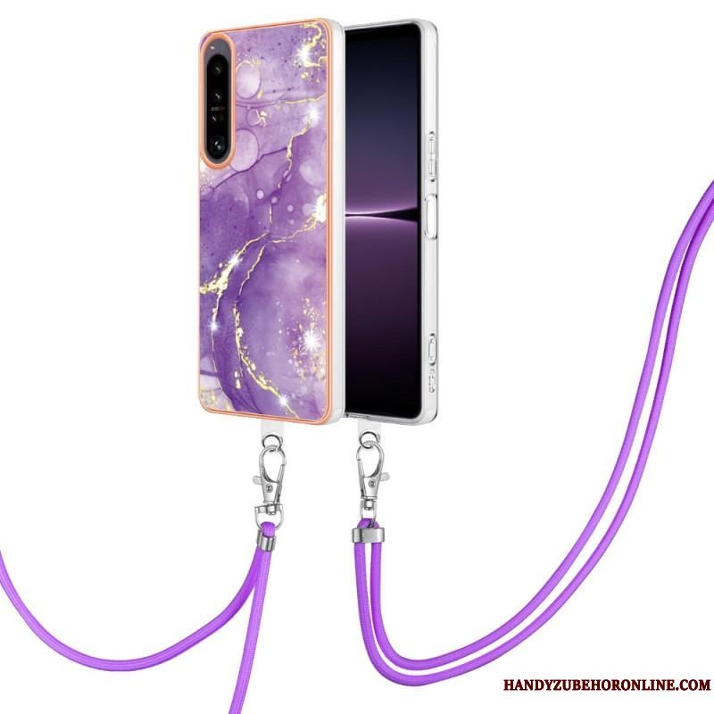 Cover Sony Xperia 1 IV Med Snor Med Marmorsnor