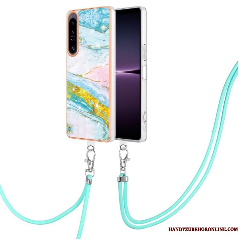 Cover Sony Xperia 1 IV Med Snor Med Marmorsnor