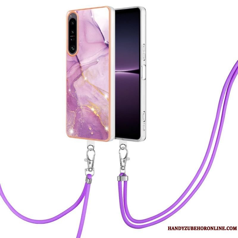 Cover Sony Xperia 1 IV Med Snor Med Marmorsnor