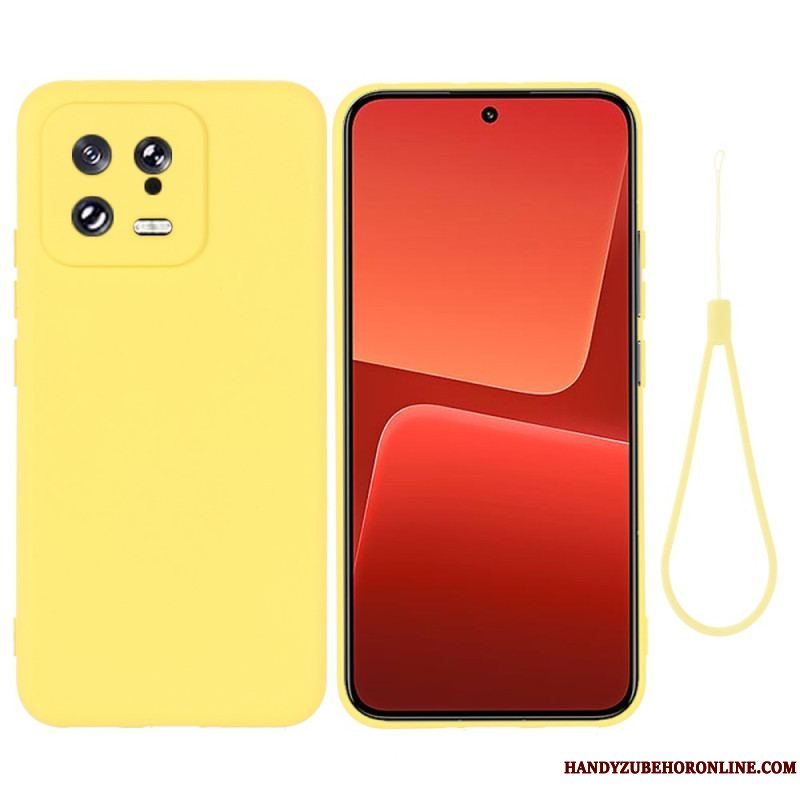 Cover Xiaomi 13 Flydende Silikone Med Snor