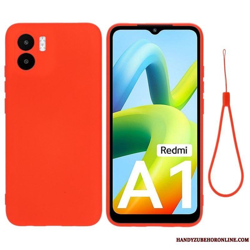 Cover Xiaomi Redmi A1 Med Snor Strappy Flydende Silikone